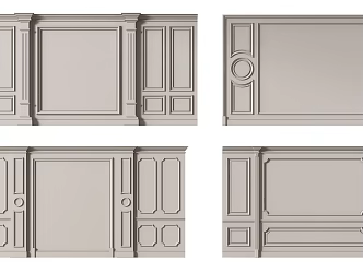 Jane European background wall 3d model