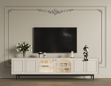 French TV cabinet 3d model