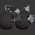 Futuristic Concept Motorcycle With Large Tires Exposed Mechanical Parts And Sleek Structure