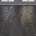 Dark Wood Flooring Interior With Herringbone Pattern Layout