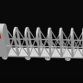Various Road Facilities Including Guardrail Components Traffic Sign Poles And Street Lamp Posts
