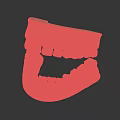 Golden 3D Rendered Dental Jaw Model Featuring Detailed Teeth And Jawbone Structure