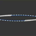 Blue And White Twin Swords With White Wrapped Handles And Decorative Blue Accents