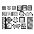 New Chinese-style engraved combination for window and window 3d model