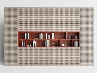 Quiet Bookcase Decorative Cabinet Locker 3d model