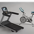 Modern Fitness Sports Equipment With Digital Display Treadmill And Ergonomic Exercise Bike