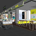 Modern Digital Store Interior With Electronics Display Counters And Customer Experience Area 3d model