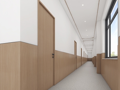 New Chinese Corridor Aisle Office Corridor Public Corridor 3d model