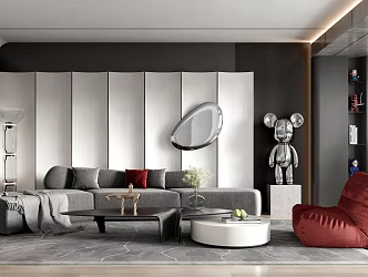 modern living room 3d model