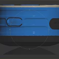Blue Portable Wireless Bluetooth Speaker With Textured Surface And Control Buttons