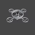 White Drone With Multiple Propellers And Camera Hanging Device Design