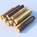 Natural Stacked Wood Logs Ideal for Home Fireplace Heating and Decorative Use