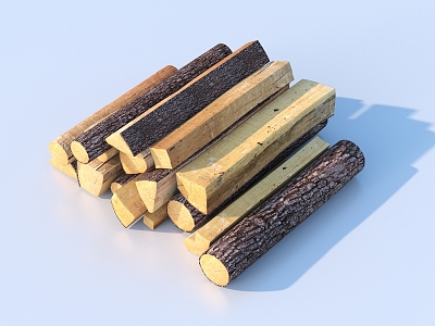 Wood Pile 3d model