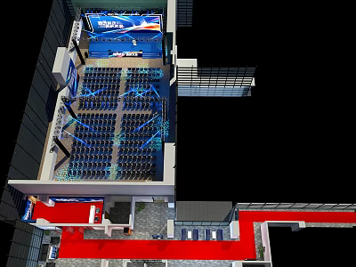 Tobacco and Liquor Store Interior With Shelves Display Racks And Counter Area 3d model
