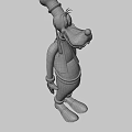 Cartoon Game Movie Character Goofy With Brown Hat Yellow Vest Blue Pants And White Gloves