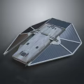 Advanced Spacecraft Featuring Solar Panel Arrays And Geometric Design For Deep Space Exploration