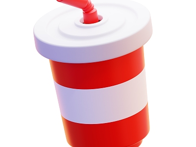 Modern Drink Cup Coke Cartoon Medical Cup 3d model