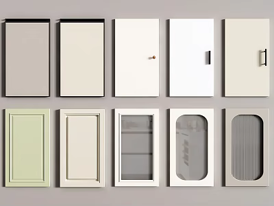 Assorted Cabinet Door Designs With Diverse Styles And Features 3d model