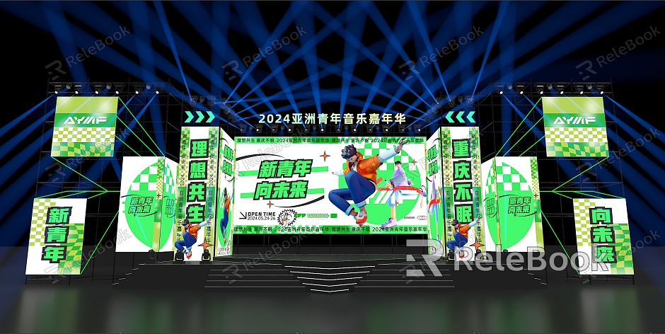 Music Festival Stage Electric Syllable Stage Activity Stage model