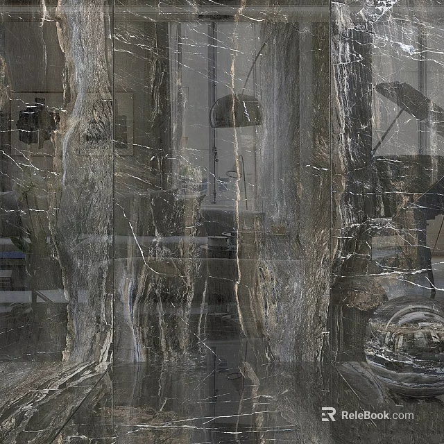 Elegant Modern Open Kitchen Design With Island Counter Cabinets And Appliances 3d model 