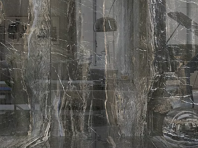 Elegant Modern Open Kitchen Design With Island Counter Cabinets And Appliances 3d model