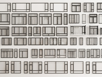 Modern casement window 3d model