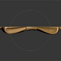Elegant Shiny Golden Bowtie Decoration With Metallic Finish And Reflective Base
