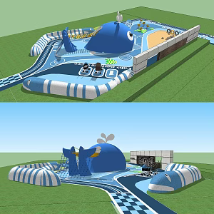Children's play area Modern play equipment 3d model