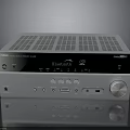 Silver AV Receiver With Bluetooth Connectivity And Control Knobs For Home Entertainment