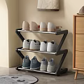 Multi Tier Metal Shoe Rack Design For Home Entryway Organizing Sneakers And Casual Shoes