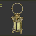 Vintage Decorative Lantern Furniture With Metal Frame And Circular Top Handle