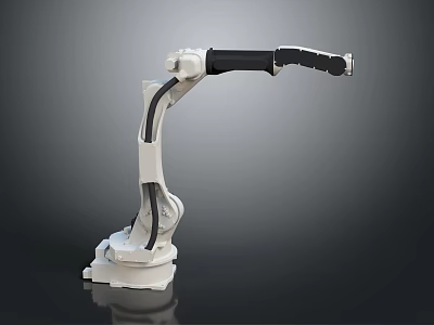 Smart Industrial Robotic Arm With Flexible Joints And Stable Base Structure 3d model