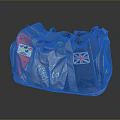 Stylish Proud British Luggage Bag With Red Blue Beige Color And Union Jack Flag Badges