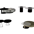 Modern Stylish Coffee Tables With Marble Metal Glass Tops And Round Designs