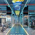 Modern Gym Interior With Various Fitness Equipment
