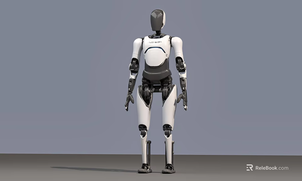 Intelligent Humanoid Robot With Mechanical Limbs And Standing Posture Design 3d model 
