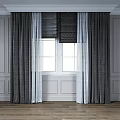 Elegant Layered Curtains With Sheer Panels And Textured Fabric For Window Treatment