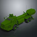 Military Green Armored Tank With Turret Cannon Tracks And Weapon System