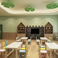 Nordic Classroom Kindergarten Classroom 3d model