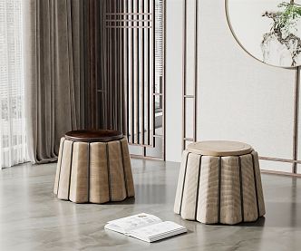 New Chinese Stool Combination 3d model