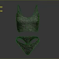 Women's Elegant Black Floral Lace Lingerie Set With Intricate Pattern Design