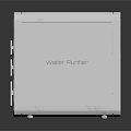 Modern White Water Purifier With Control Knobs And Blue Indicator Light Design