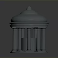 Classical Architectural Model With Dome Top And Supporting Columns Structure