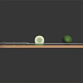 Fresh Whole and Halved Cucumber Sliced on Wooden Cutting Board with Knife