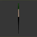 Durable Garden Shovel With Green Handle Wooden Shaft And Black Blade