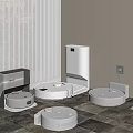 Modern sweeping robot 3d model