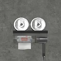Wall Mounted Storage Rack With Double Paper Roll Holders And Transparent Compartment