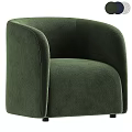 Modern Green Velvet Sofa and Coffee Table Set With Curved Armrest Design