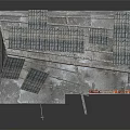 Dilapidated Brick Building With Damaged Roof And Exposed Wooden Framework