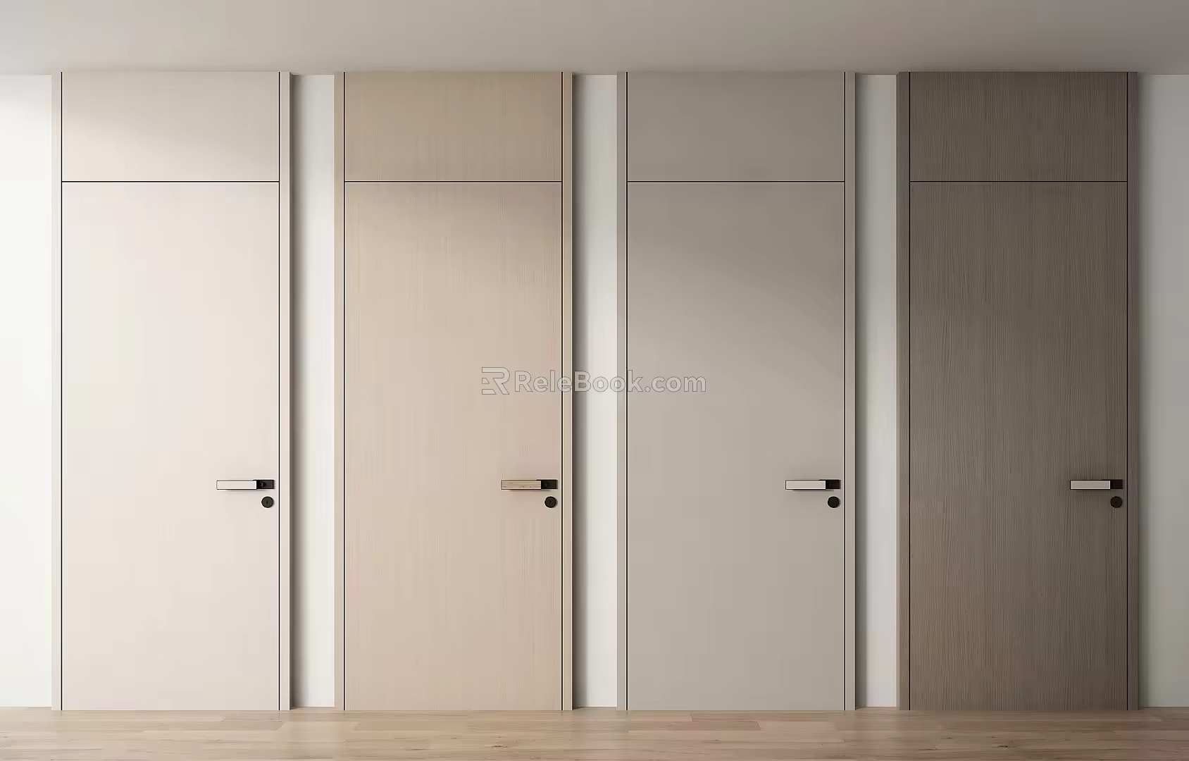 Modern swing door single door 3d model
